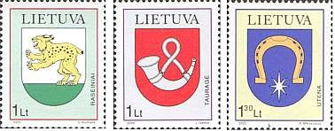 #677-679 Lithuania - Coat of Arms (MNH)