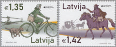 Latvia -#1048-1049 - 2020 Europa: Ancient Postal Routes (MNH)