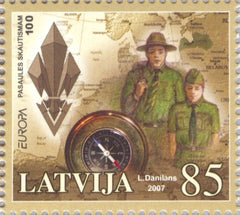 #677 Latvia - 2007 Europa: Scouting, Cent. (MNH)