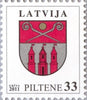 #798-800 Latvia - Town Arms Type of 2002 With Country Name at Top (MNH)