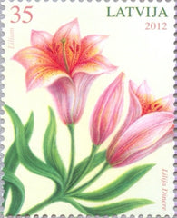 #802 Latvia - Lilies (MNH)