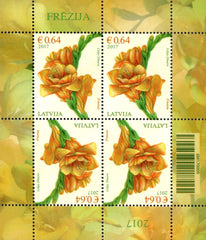 #960 Latvia - Flowers: Freesia M/S (MNH)