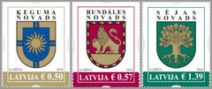 #984-986 Latvia - Coats of Arms of Municipalities Type of 2016 (MNH)