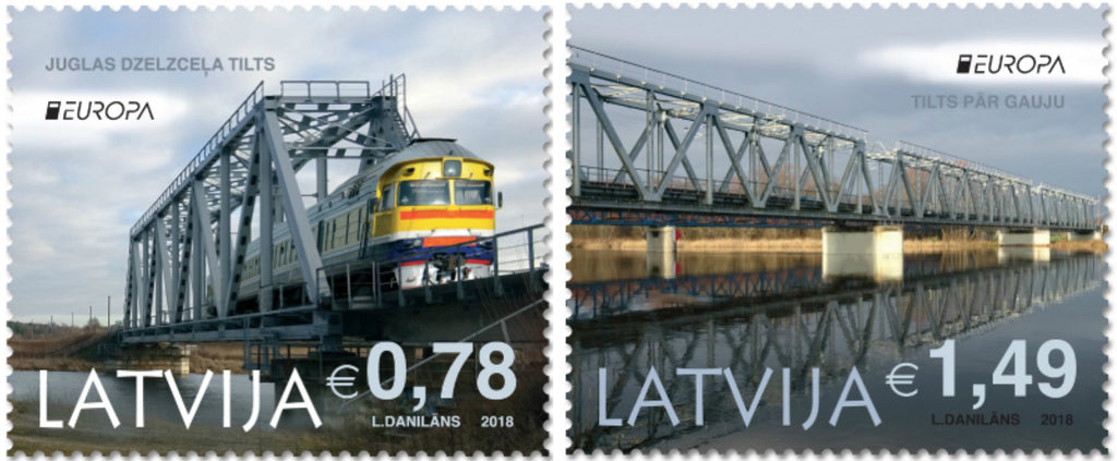 #991-992 Latvia - 2018 Europa: Bridges, Set of 2 (MNH)
