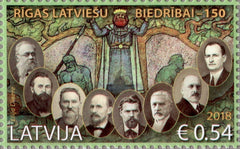 #1004 Latvia - Riga Latvian Society, 150th Anniv. (MNH)