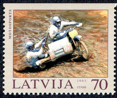 #580a Latvia - Motorcycle Racing, Booklet Single (MNH)