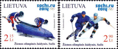 #1016-1017 Lithuania - 2014 Winter Olympics, Sochi, Russia (MNH)