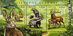 #1112 Lithuania - Animals S/S (MNH)