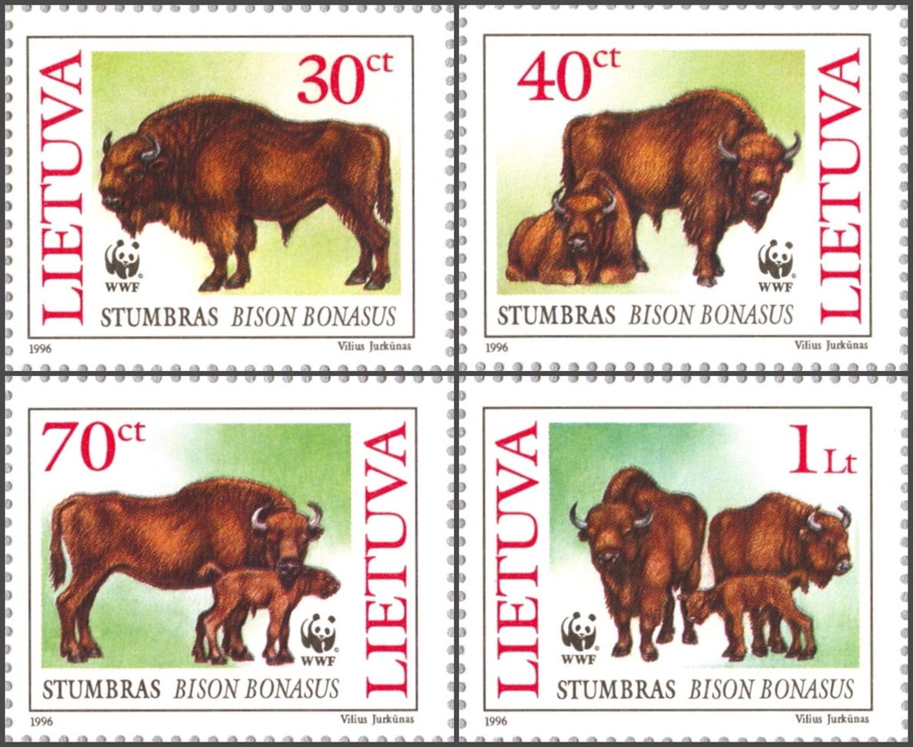 #529-532 Lithuania - World Wildlife Fund (MNH)