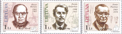 #782-784 Lithuania - Famous Lithuanians Type of 2002 (MNH)