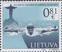 #1082-1083 Lithuania - 2016 Summer Olympics, Rio de Janeiro, Set of 2 (MNH)
