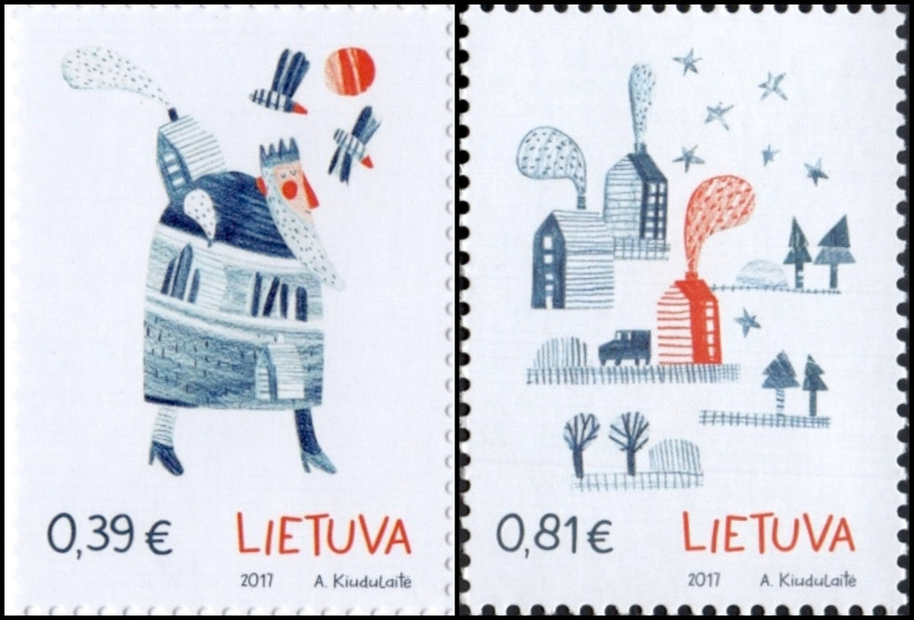 #1115-1116 Lithuania - 2017 Christmas, New Year, Set of 2 (MNH)