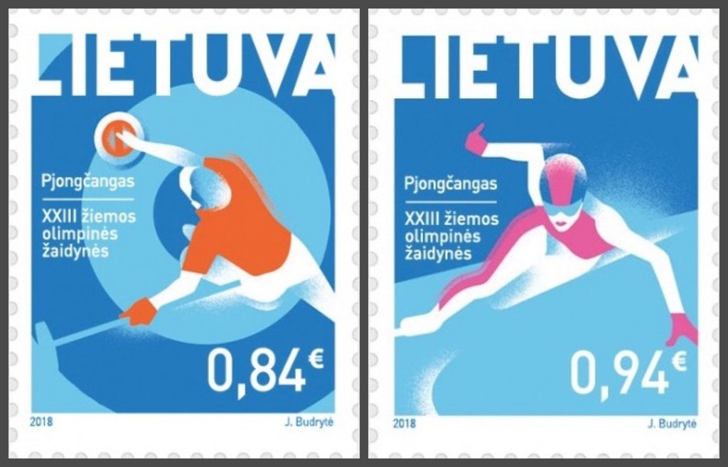 #1121-1122 Lithuania - 2018 Winter Olympic Games, PyeongChang (MNH)
