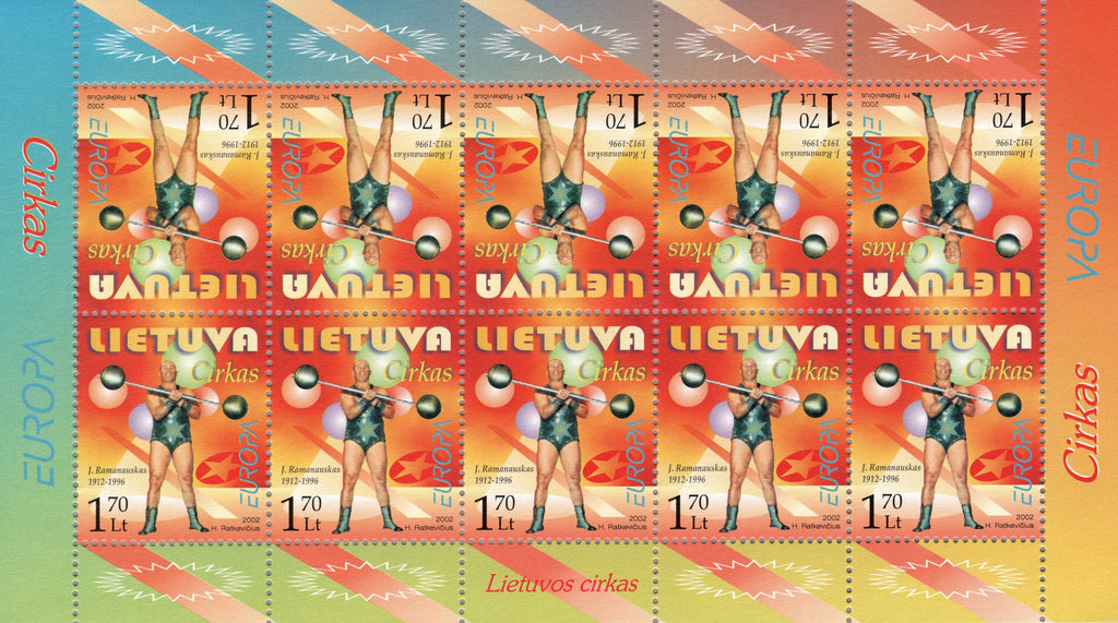 #722 Lithuania - 2002 Europa: Circus M/S (MNH)