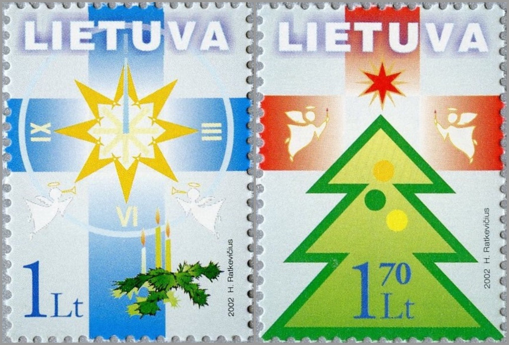 #731-732 Lithuania - Christmas and New Year's Day (MNH)