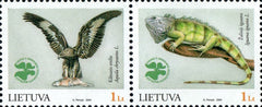 #773 Lithuania - Exhibits in Tadas Ivanauskas Zoology Museum, Pair (MNH)