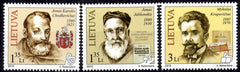 #906-908 Lithuania - Famous Lithuanians Type of 2002 (MNH)