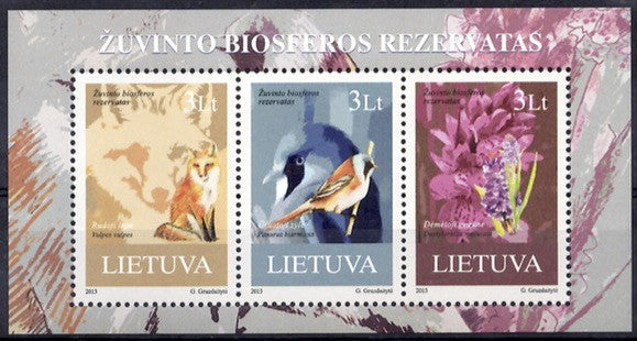 #990 Lithuania - Flora and Fauna Zuvintas Biosphere Reserve S/S (MNH)