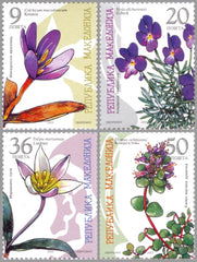 #277-280 Macedonia - Flowers (MNH)
