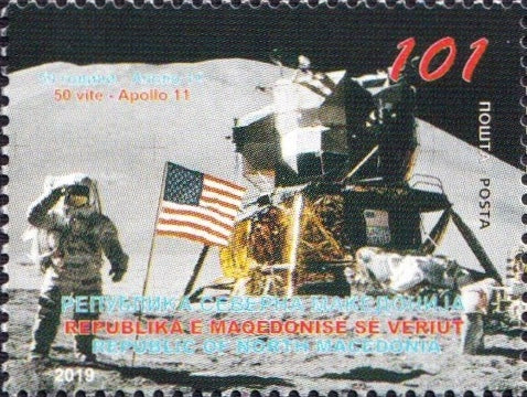 #808 Macedonia - Apollo 11 Space Flight, 50th Anniv. (MNH)
