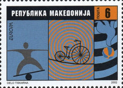 #242-243 Macedonia - 2002 Europa: Circus, Set of 2 (MNH)