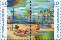 #305 Macedonia - 2004 Europa: Holidays, Pair (MNH)