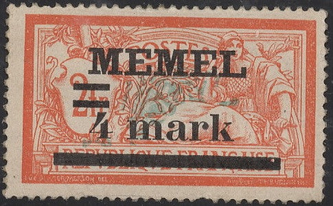 #31a Memel - Stamps of France, Surcharge (MNH)