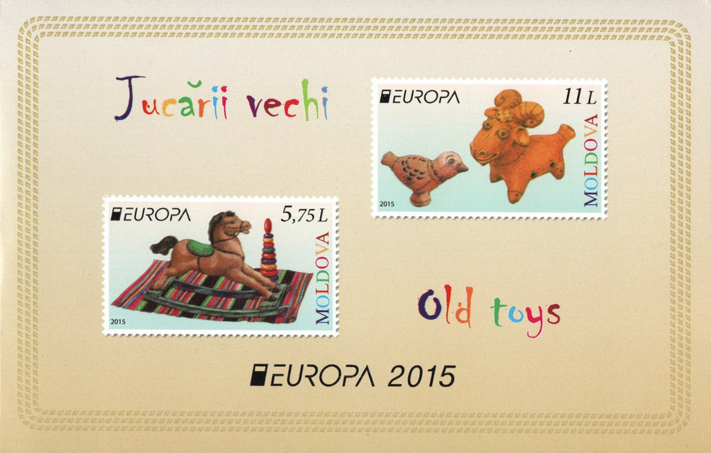 #859-860 Moldova - 2015 Europa: Old Toys, Complete Booklet (MNH)
