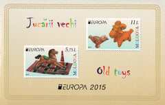 #859-860 Moldova - 2015 Europa: Old Toys, Complete Booklet (MNH)
