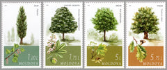 #971-974 Moldova - Trees, Set of 4 (MNH)
