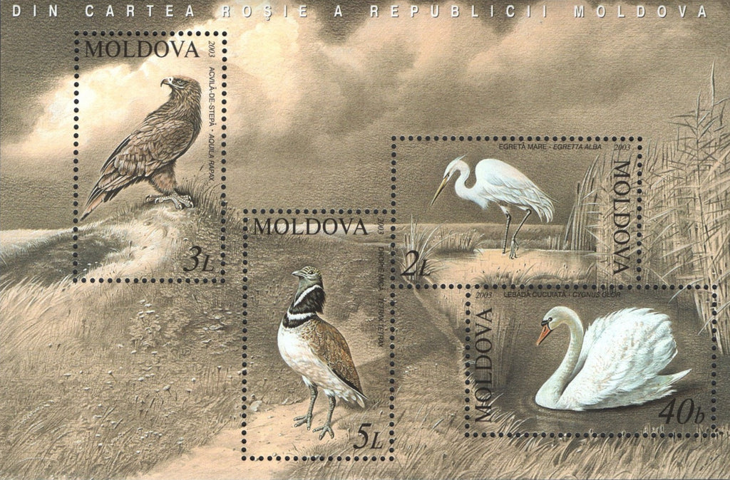 #464a Moldova - Birds From Red Book of Moldova S/S (MNH)
