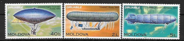 #437-439 Moldova - Dirigibles (MNH)