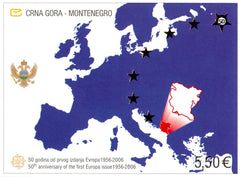 #130 Montenegro - Europa Stamps, 50th Anniv. Imperf. (MNH)