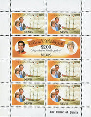 #137 Nevis - Prince Charles and Lady Diana M/S (MNH)