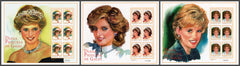 #2248-2250 Nicaragua - Diana, Princess of Wales, 3 M/S (MNH)