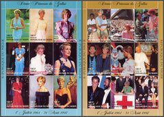 #944-945 Niger - Diana, Princess of Wales, 2 Sheets of 9 (MNH)
