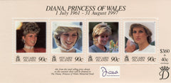 #487 Pitcairn Islands - 1998 Diana, Princess of Wales, Sheet of 4 (MNH)
