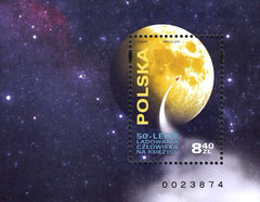 #4433 Poland - First Man on the Moon, 50th Anniv. S/S (MNH)