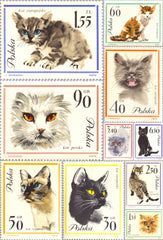 #1216-1225 Poland - Cats in Natural Colors (MNH)