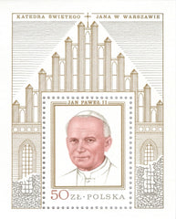 #2340 Poland - Pope John Paul II, Gold Margin S/S (MNH)