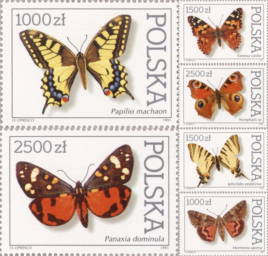 3050-3055 Poland - Butterflies (MNH) – Hungaria Stamp Exchange