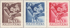 #617-619 Poland - Labor Day, May 1, 1954 (MNH)