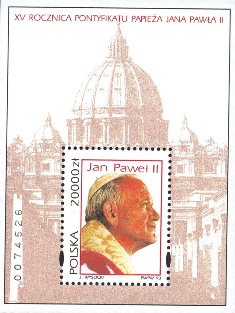 #3178 Poland - Election of Pope John Paul II, 15th Anniv. S/S (MNH)