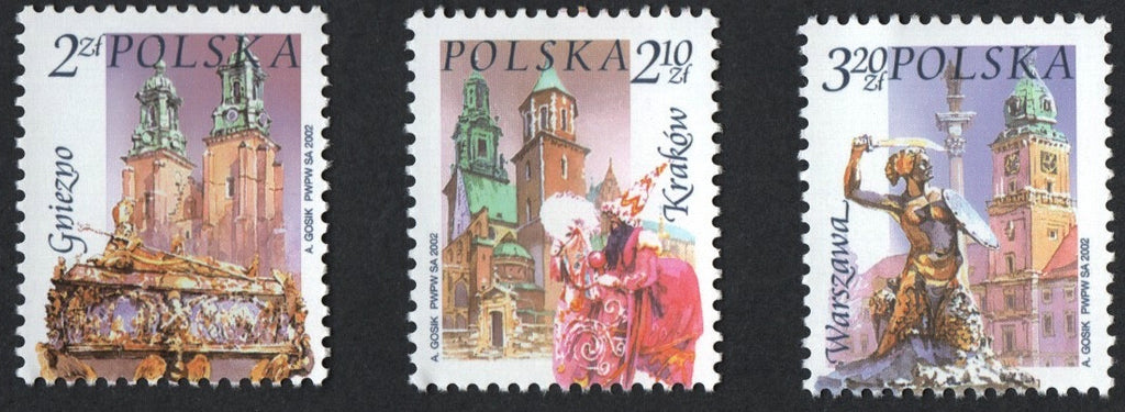 #3623-2635 Poland - City Landmarks, Set of 3 (MNH)