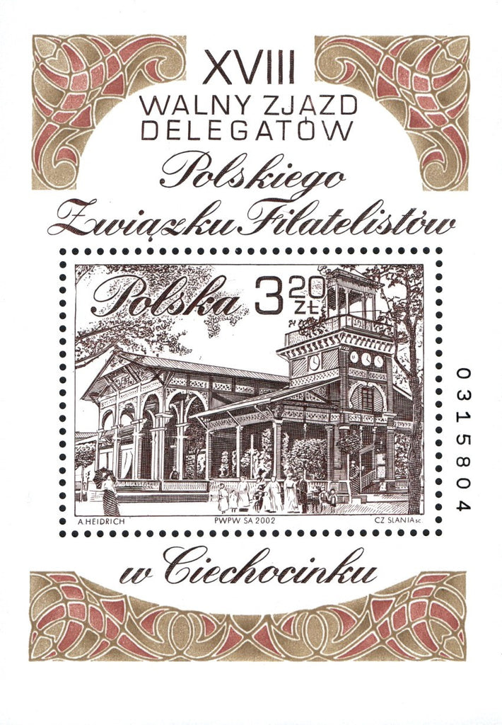 #3653 Poland - 23rd Polish Philatelic Association Convention S/S (MNH)