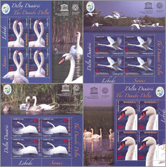 Romania - 2020 The Danube Delta Swans, 4 M/S (MNH)