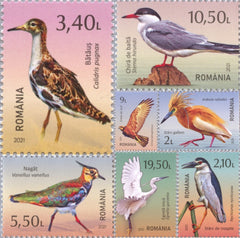 Romania - 2021 Birds of the Delta of Moldova, Set of 7 (MNH)