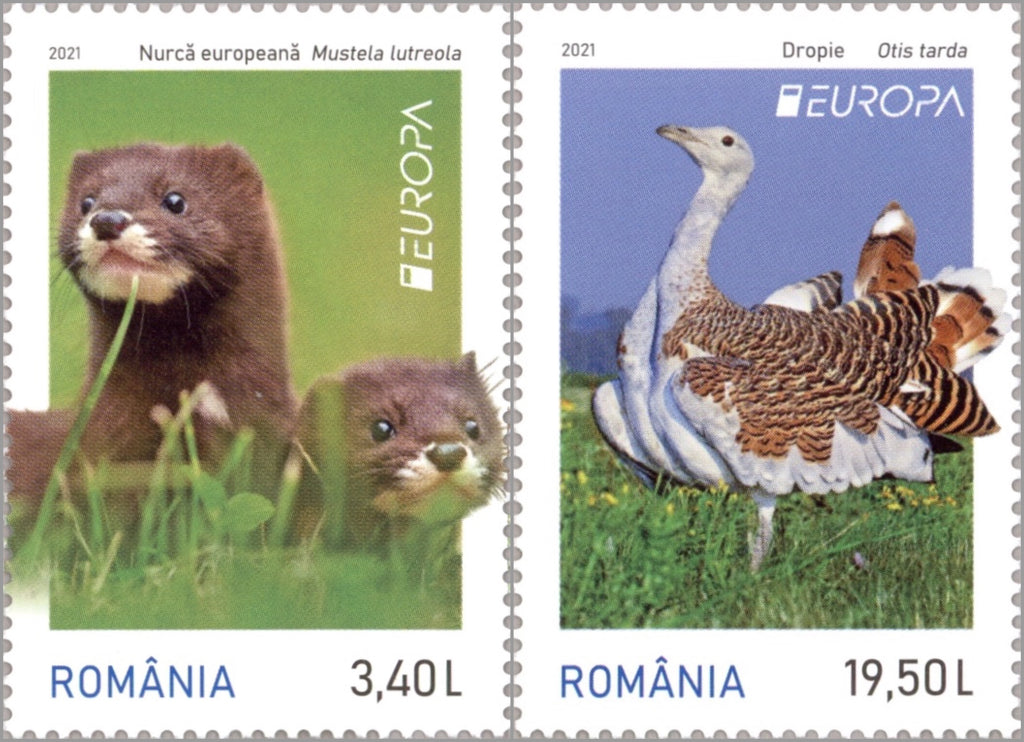Romania - 2021 Europa: Endangered National Wildlife, Set of 2 (MNH)