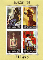 #3828 Romania - 1993 Europa: Contemporary Art S/S (MNH)