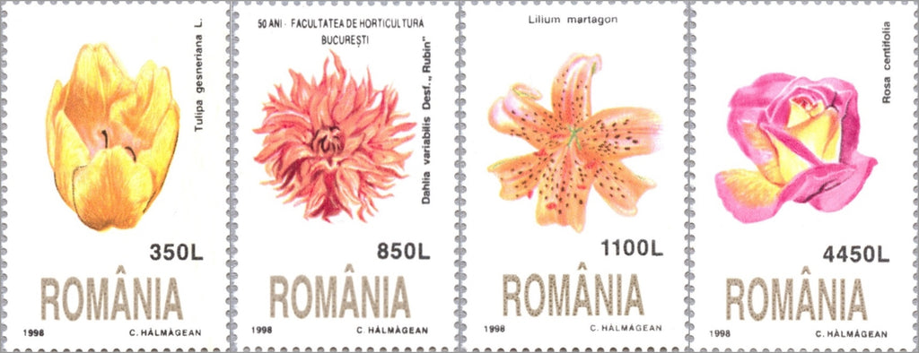 #4255-4258 Romania - Flowers (MNH)